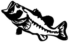 Bass Fish Laser Cut Out Silhouette Wall Art Metal Sign 14.5 x 23.5 RVG305B
