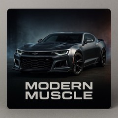 Camaro ZL1 Modern Muscle Wall Art 9×9” UV Printed Garage Man Cave Decor