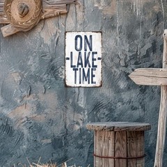 Tin Metal Sign Lake House Decor Lake Life Wall Decor Lake House 8×12