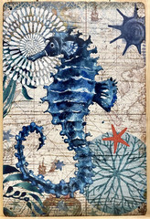 Seahorse Metal Wall Sign 12″ x 8″