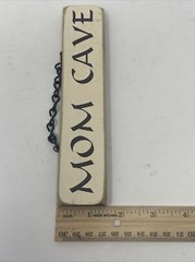 Rustic Wooden Mom Cave Hanging Sign Plaque Distressed Farmhouse Decor Wall Art