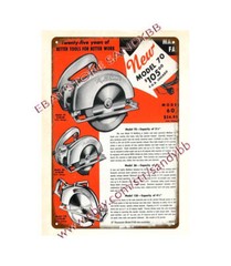 1947 Mall Tool Co Chicago IL wood metal work Portable Power Tools tin sign