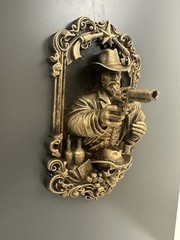 Western Gunslinger Wall Decor Cowboy Plaque Rustic Bar Saloon Man Cave Skull Art