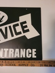 Ford Service Entrance Classic Replica Handmade Scrap Metal Art Sign 11×16 Decor