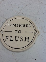 Hearth & Hand With Magnolia “Remember To Flush” Metal Bathroom Wall Sign Potty