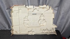 Vintage 1970s Molded Plastic Painted Wall Plaque Cafe de Flores MCMLXXVI SYROCO
