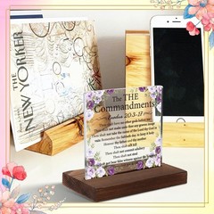 The Ten Commandments Acrylic Plaque, Bible Verse Inspirational Wall Art, Exod…