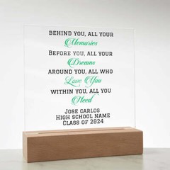 Class of 2026 Graduation Gift Plaque Personalized Name LED Lights