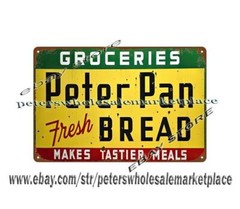 Peter Pan Bread groceries metal tin sign home accessories office restaurant