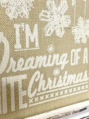 White Distressed Christmas 11×14 Wood Frame Open Box Made In India