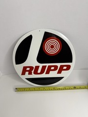 Rupp 12″ Round Aluminum Metal Sign Bar mancave shop garage gifts Bike