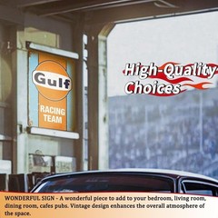5-Piece Set of Vintage Metal Signs – Ideal for Old Car Shops and Garages