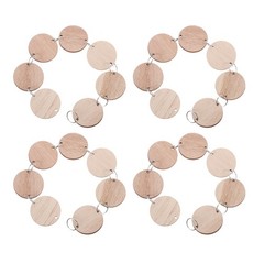 50 Pcs Birthday Board for Home Family Wall Hanging Wood Circle Calendar