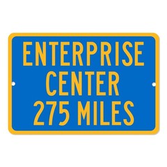 Enterprise Center Custom Distance Mileage Sign St Louis Blues Hockey Fan Gift