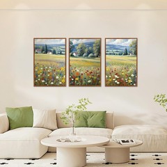 Rustic Landscape Wall Art,Vintage Floral Wall Art,Nature Wall Decor Flower Pi…