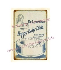 Dr. Lawrence Happy Baby Dish Oster Milwaukee WI. metal tin sign wall art