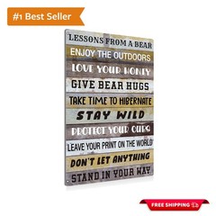 8×12 Portrait Bear Advice Metal Sign – Perfect for Home & Office Decoration