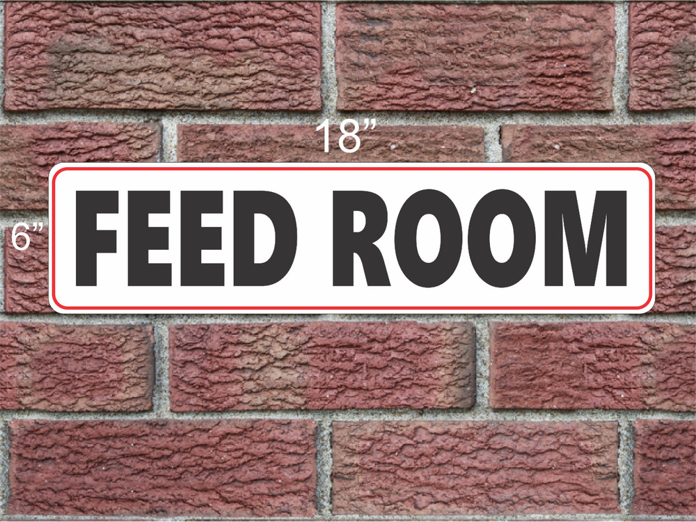 FEED ROOM 6×18 Metal Sign for barn stable farm