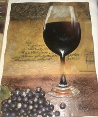 Wine Wall Art Plaques Set Of 3 Home / Bar Decor Granada Winery ￼Chardonnay