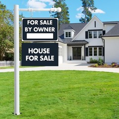 Real Estate Sign Post 100″ Heavy-Duty Alloy 200lb Load Capacity – Weatherproof
