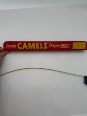 VINTAGE TIN DISPLAY RISER “Smoke Camels They’re Mild ” Tobacco Cigarette 16INCH