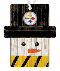 Snowman Ornament 4.5in – N0980 – Pittsburgh Steelers – MDF Wood