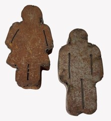 Vintage Rusty Metal Boy Girl Cookie Cutters Rustic Decor Bathroom Symbol