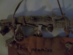 Wood & Leather Wall Hanging With A Poem