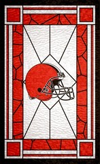 Stained Glass 11×19 – N1017 – Cleveland Browns – MDF Wood