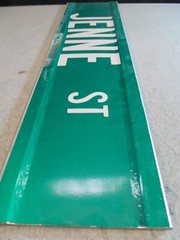 JENNE St. Metal Street Sign Municipal Discard 24×6 / 2 of 2