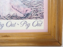 2 Figi Graphics Framed 11.5″X6.5″ Pigs in a Blanket & Pig Out Print by Darcy