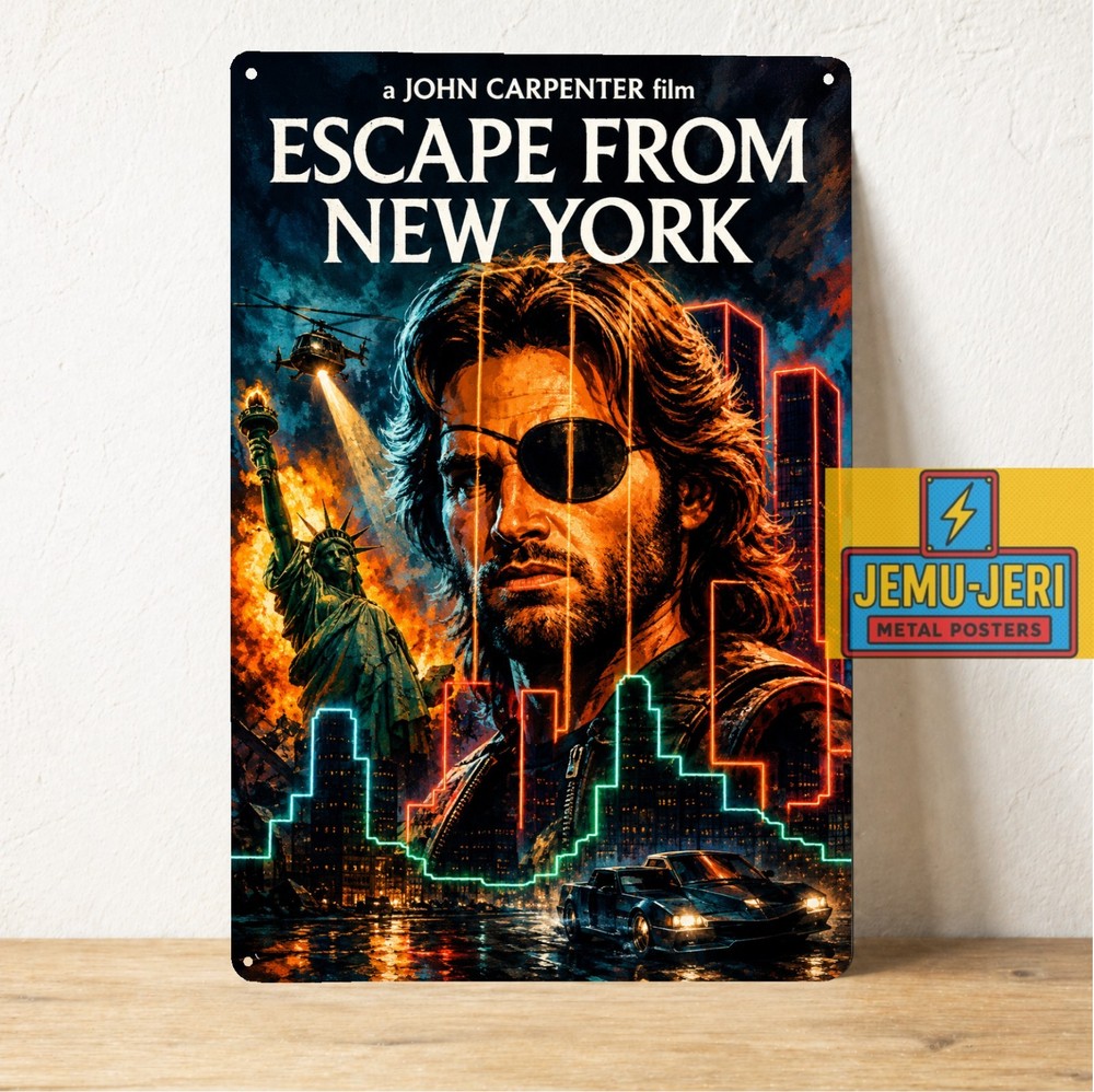 Escape From New York Movie Metal Poster – Tin Sign – Size 8*12inch