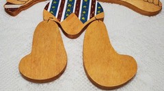 Wooden American Flag Articulated Teddy Bear Hanging Door Sign Plaque Patriotic