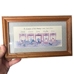 Inspirational Framed Hanging Plaque, Floral Nature Print, Kitchen Home Decor
