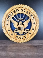 United States Navy Laser cut wooden emblem wall plaque