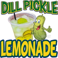 Dill Pickle Lemonade DECAL Food Truck Concession Vinyl Sticker (Choose Size)