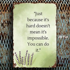 Metal Sign Lavender Quote Wall Art 8X12 Inches