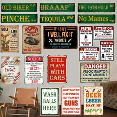 Man Cave Decor Pinche Way Street Tin Sign – Mexican Dad Gifts, Funny Signs, Meta