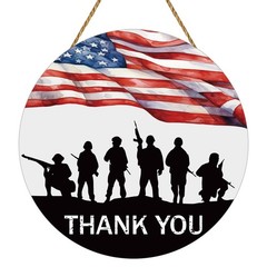 Memorial Day Decorations Patriotic Wreath American Soldiers Thank You Hanging…