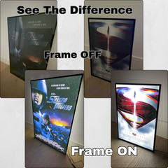 LED Backlit Window View Wall Art Lighted Frame – grey window