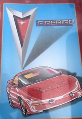 Metal Sign, Pontiac, Firebird, General Motors, 17 in by 12 in.