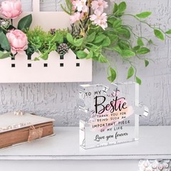 Bestie Gifts for Women Friendship 0.6″ Thickness Acrylic Puzzle & Gift Box,G…