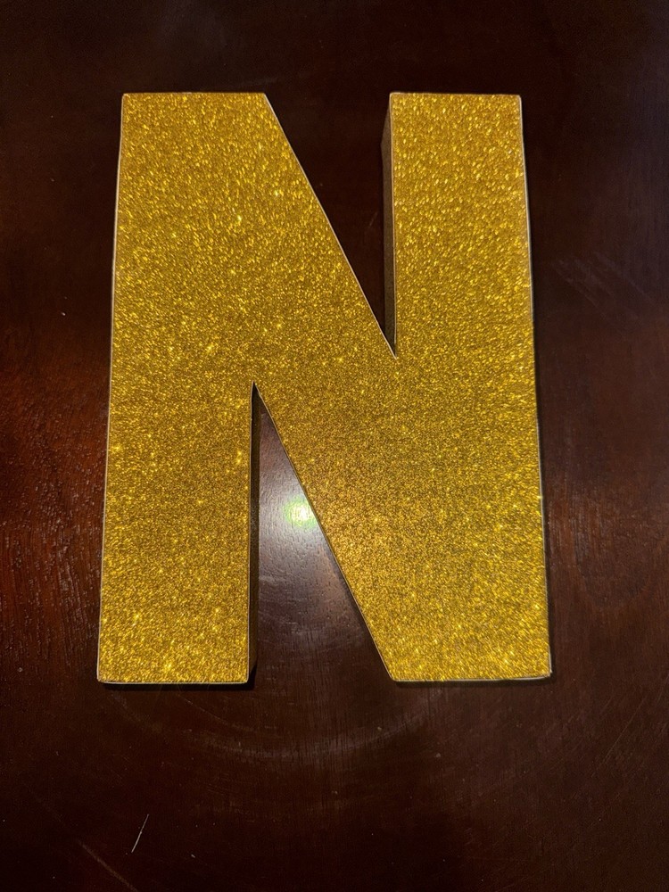 Monogram Gold Letter “N” Decor