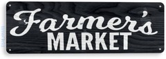 TIN SIGN Farmers Market Kitchen Cottage Farm Farmhouse Sign B043