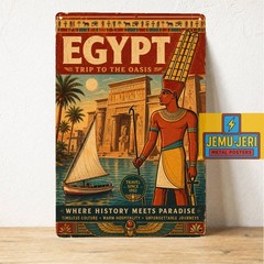 Egypt trip to oasis Metal Sign Poster Travel Destination Airbnb Decor 20*30cm