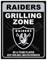 Grill Zone Metal – N2154 – Las Vegas Raiders – MDF Wood