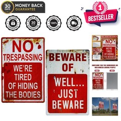8″ x 12″ Indoor/Outdoor Retro Signs – Perfect for Bars, Yards & Halloween Decor