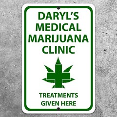 Personalized Medical Marijuana Metal Sign 8″x12″ Custom Cannabis Novelty Decor