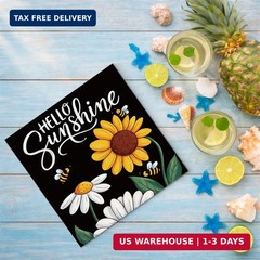 Spring Summer Decor, Sunflower Wooden Sign Farmhouse Table Decorations, Hello Su