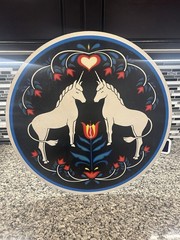 Hex Sign Pennsylvania Dutch Unicorns Virtue Jacob Zook 24”